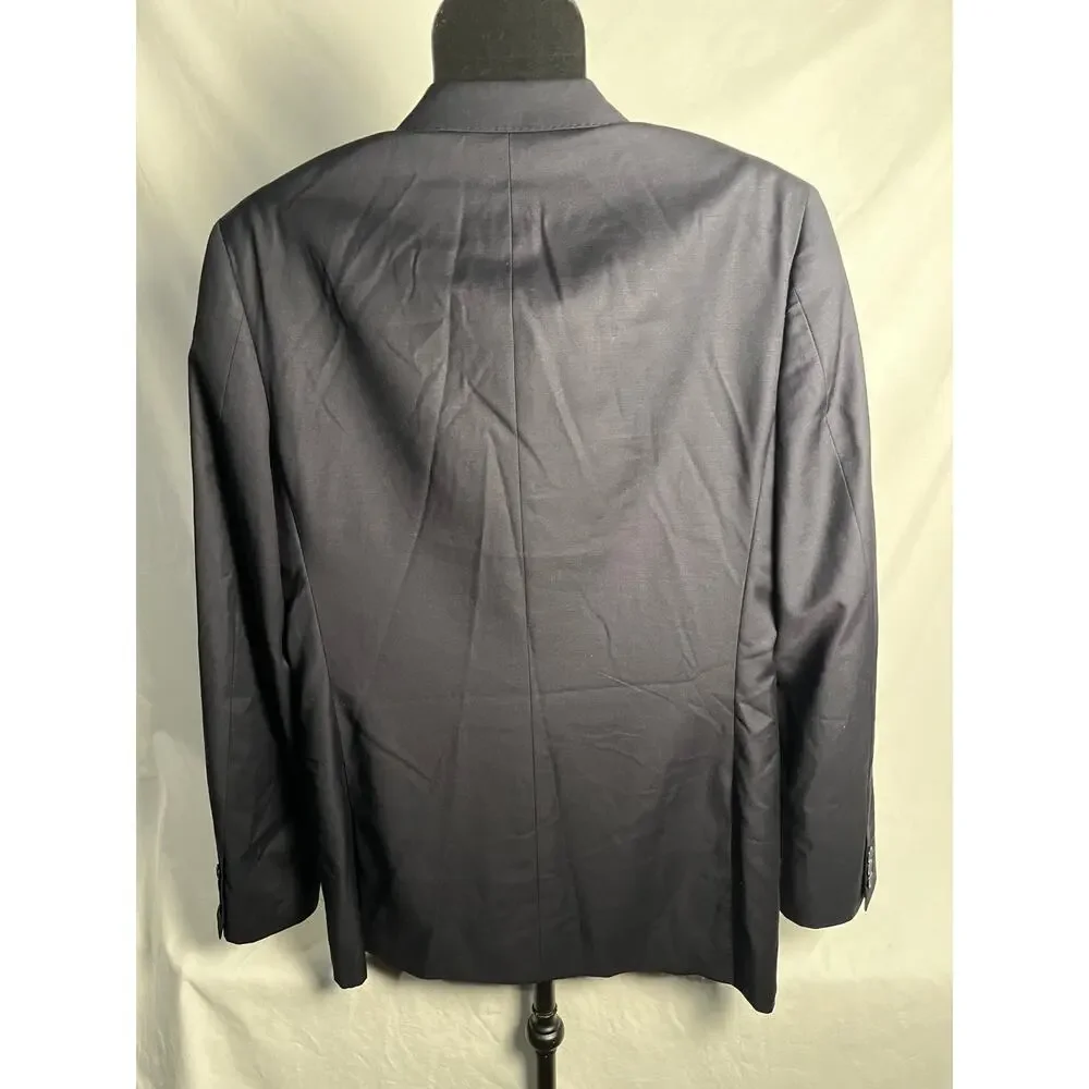 Privé Baron Super 150s Wool Blazer Men’s 40L Navy Luxury Jacket